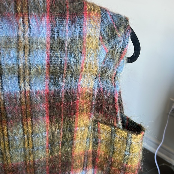 Vintage Andrew Stewart Mohair/Wool Multicolour Sleeveless Vest Woven in Scotland - Picture 9 of 16